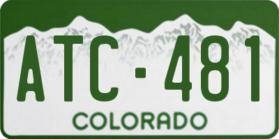 CO license plate ATC481