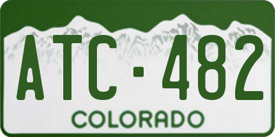 CO license plate ATC482