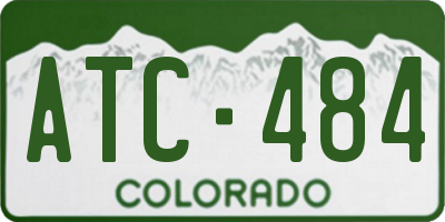 CO license plate ATC484