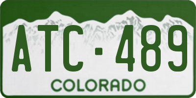 CO license plate ATC489
