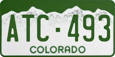 CO license plate ATC493