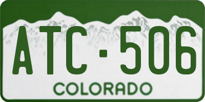 CO license plate ATC506