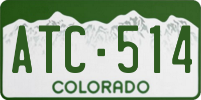 CO license plate ATC514