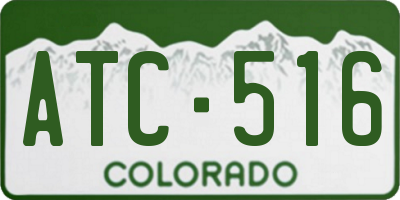 CO license plate ATC516