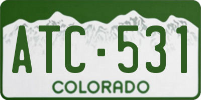 CO license plate ATC531