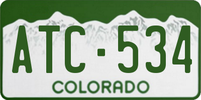 CO license plate ATC534