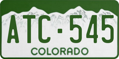 CO license plate ATC545