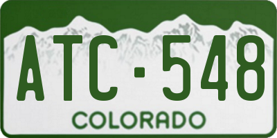 CO license plate ATC548