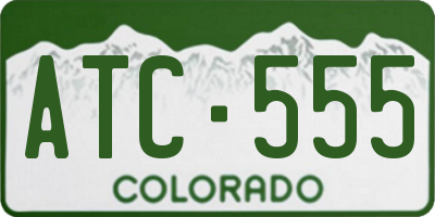 CO license plate ATC555
