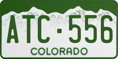 CO license plate ATC556