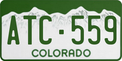 CO license plate ATC559