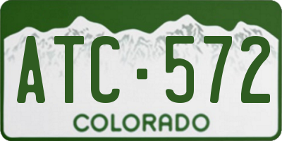 CO license plate ATC572
