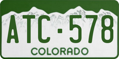 CO license plate ATC578
