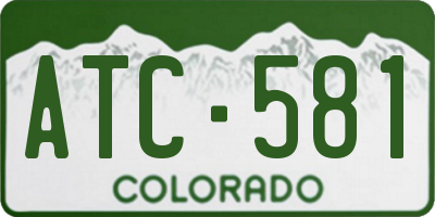 CO license plate ATC581