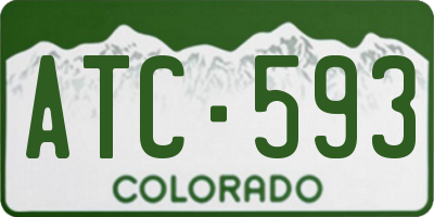 CO license plate ATC593