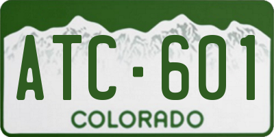 CO license plate ATC601
