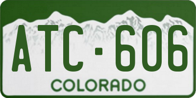 CO license plate ATC606