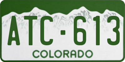 CO license plate ATC613