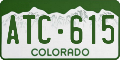 CO license plate ATC615