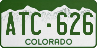 CO license plate ATC626