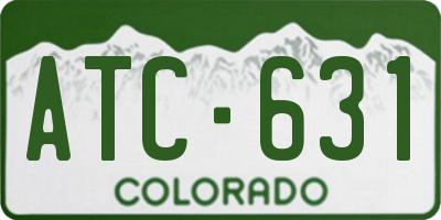 CO license plate ATC631