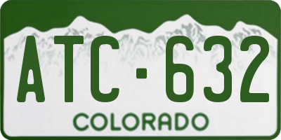 CO license plate ATC632