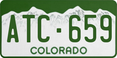 CO license plate ATC659
