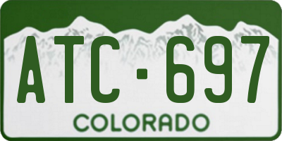 CO license plate ATC697
