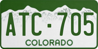 CO license plate ATC705