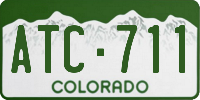 CO license plate ATC711