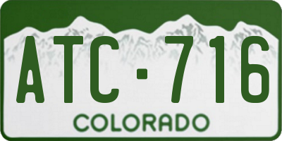 CO license plate ATC716