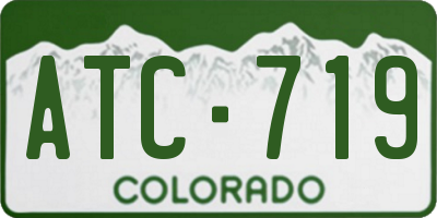 CO license plate ATC719