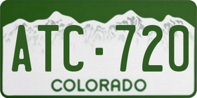 CO license plate ATC720