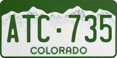 CO license plate ATC735