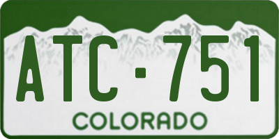 CO license plate ATC751