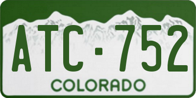 CO license plate ATC752