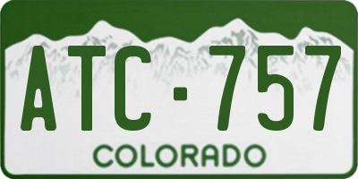 CO license plate ATC757