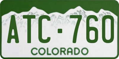 CO license plate ATC760