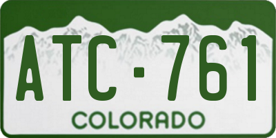 CO license plate ATC761