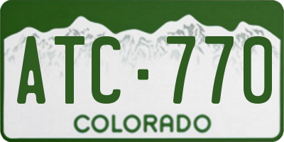 CO license plate ATC770