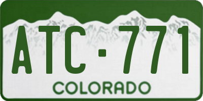 CO license plate ATC771