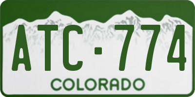 CO license plate ATC774