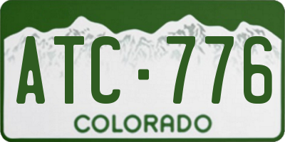 CO license plate ATC776
