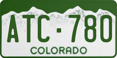 CO license plate ATC780