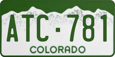CO license plate ATC781