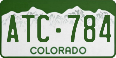 CO license plate ATC784