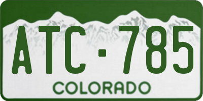 CO license plate ATC785