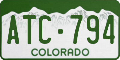 CO license plate ATC794