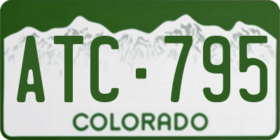 CO license plate ATC795