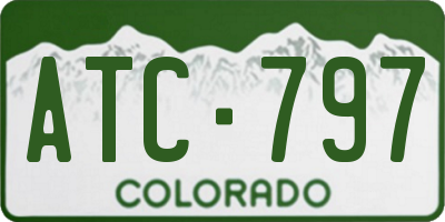 CO license plate ATC797